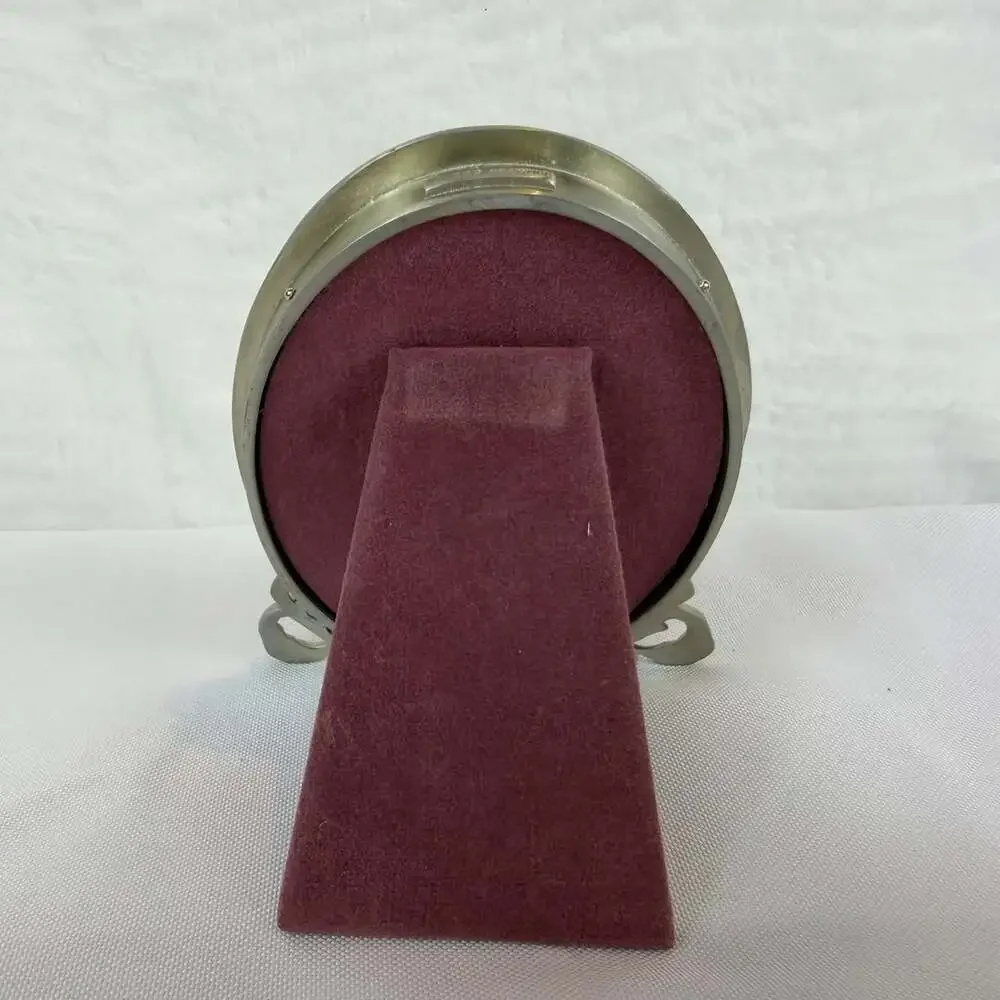 Vintage 1989 Seagull Canada Fine Pewter Picture Photo Frame Floral  Oval Small